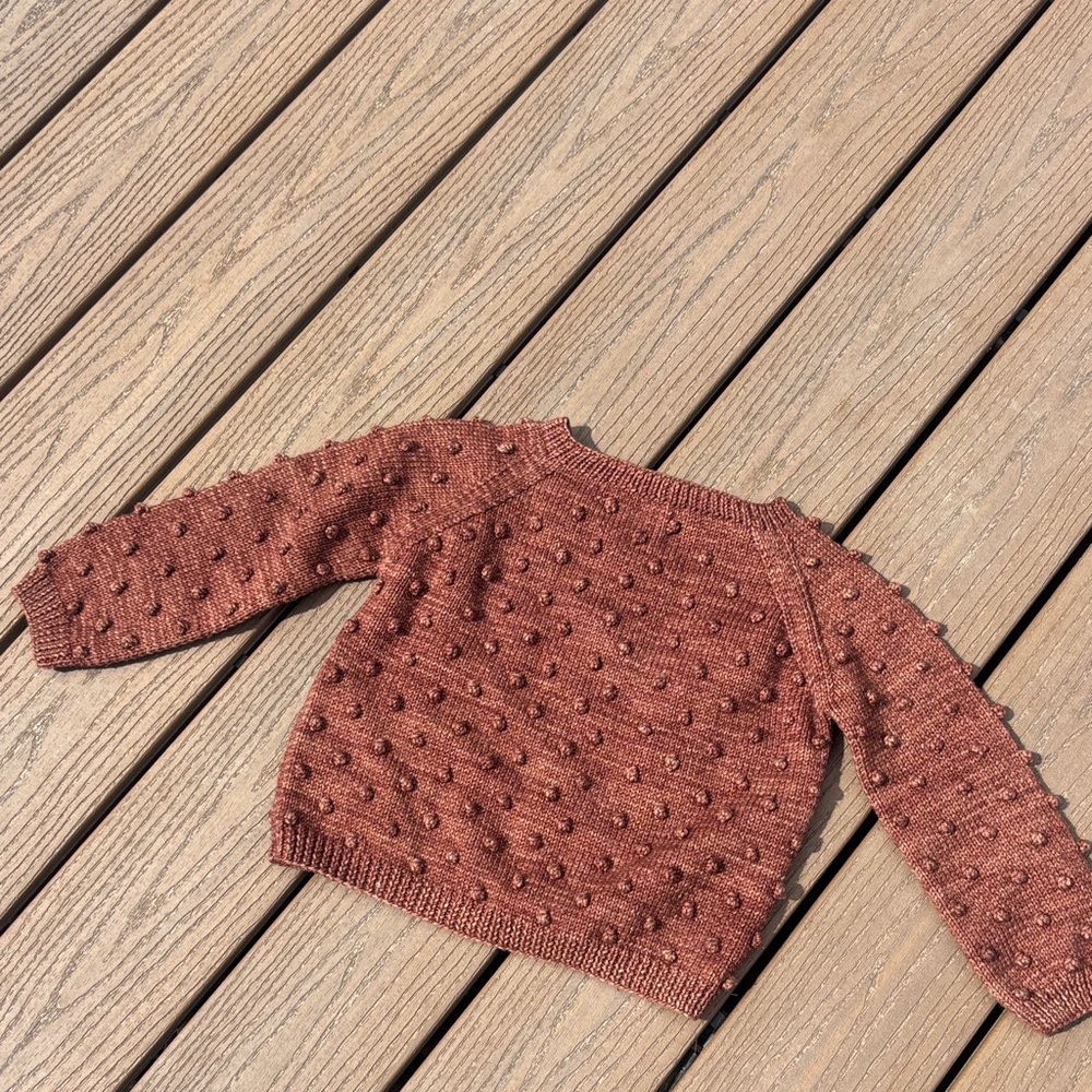Misha And Puff Rust Bobble Knit Sweater